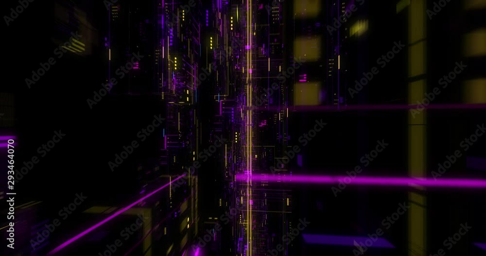 Poster seamless loop global connection business cloud computing service, ig data visualization. blockchain.