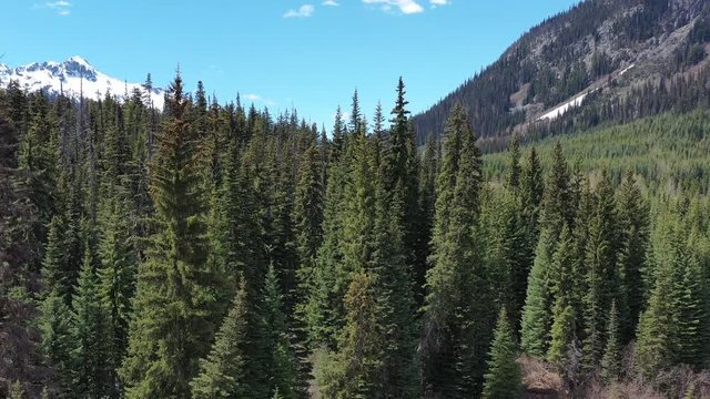 Aerial view at mountains in British Columbia, Canada. 4K.Aerial view at mountains in British Columbia, Canada. 4K.