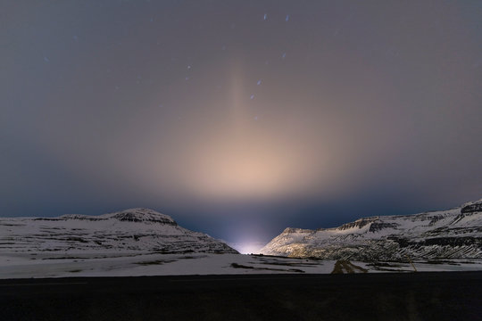 Iceland, Road no. 93 between Seydisfjordur and Egilsstadir