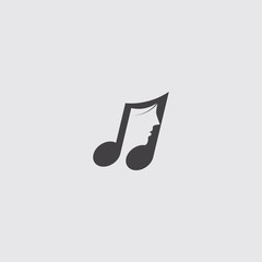 icon logo minimal of the music tone