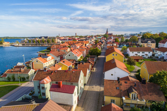 View of the old city in summer, V‚Äö√Ñ‚àûstervik, Kalmar, Sweden