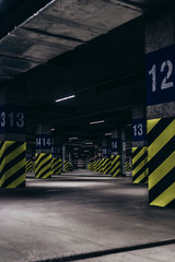 Underground parking under the supermarket