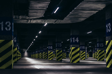 Underground parking under the supermarket