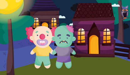 kids with costume halloween image