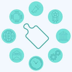 Cutting board vector icon sign symbol