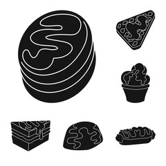 Vector design of sweetness and product icon. Collection of sweetness and sweet stock vector illustration.