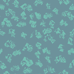 Abstract bright blue vector seamless pattern.