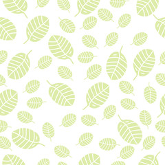 Vector seamless bright autumn pattern with leaves.