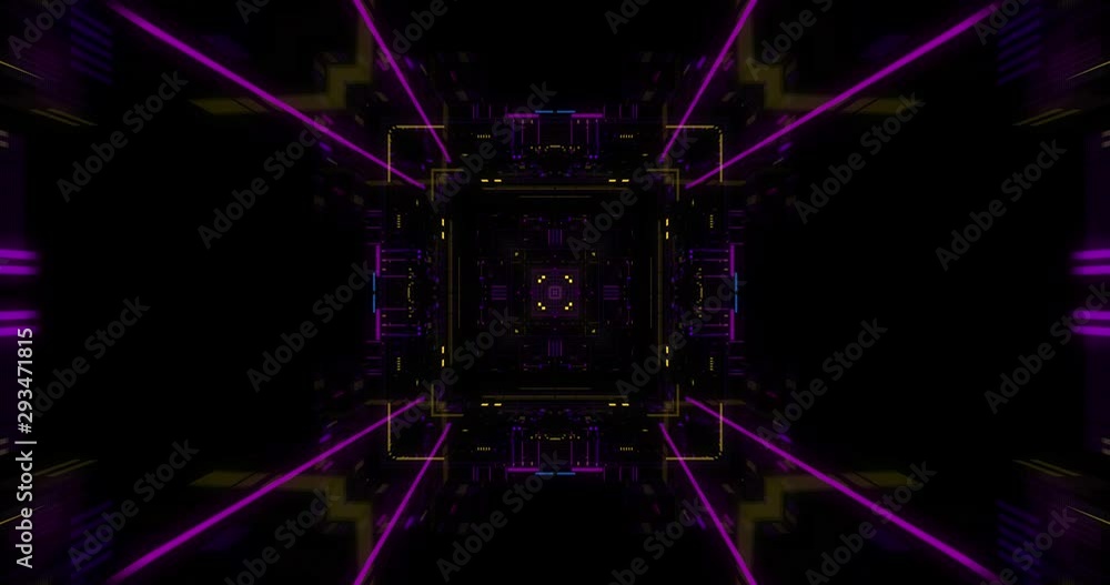 Poster quantum computer environment with digital technology concept, processing unit of an advanced artific
