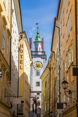 The city hall of Salzburg, Clock Tower, Austria, Getreidegassee