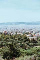 Famous Odeon theatre in Athens, Greece, view from Acropolis