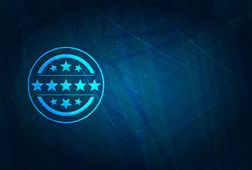 Premium badge icon futuristic digital abstract blue background