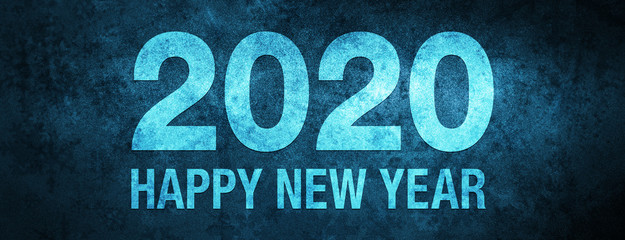 2020 Happy New Year special blue banner background