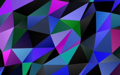 Dark Multicolor, Rainbow vector blurry triangle template. A completely new color illustration in a vague style. Template for your brand book.