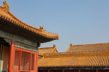 Fototapeta na wymiar Forbidden City in Beijing China ancient royal palaces of the 