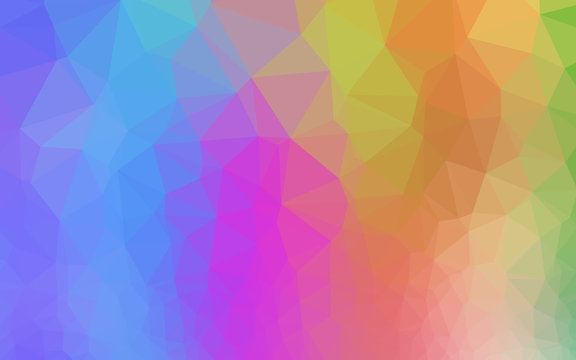 Light Multicolor, Rainbow vector abstract polygonal texture. Brand new colorful illustration in with gradient. Polygonal design for your web site. © Dmitry