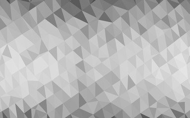Light Silver, Gray vector low poly layout. Geometric illustration in Origami style with gradient. Completely new template for your business design.