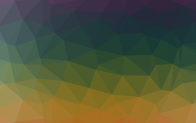 Dark Multicolor, Rainbow vector shining triangular pattern. Glitter abstract illustration with an elegant design. Template for a cell phone background.