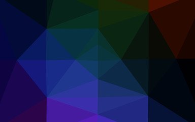 Dark Multicolor, Rainbow vector polygonal background. An elegant bright illustration with gradient. Completely new design for your business.