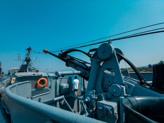 naval frigate corvette battleship turret