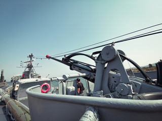 naval frigate corvette battleship turret