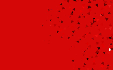 Light Red vector backdrop with lines, triangles. Abstract gradient illustration with triangles. Pattern can be used for websites.