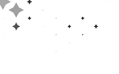 Light Silver, Gray vector cover with small and big stars. Glitter abstract illustration with colored stars. The template can be used as a background.