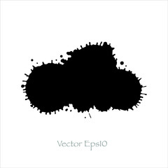 vector paint black ink on white.