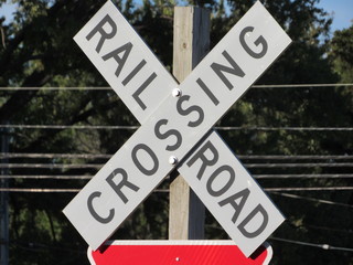 railroad crossing sign