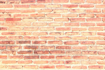 Weathered stained old brick wall background