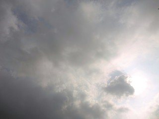 Fototapeta na wymiar Dark cloud in the morning, overcast cloud photo