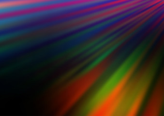 Dark Multicolor, Rainbow vector backdrop with long lines. Blurred decorative design in simple style with lines. Backdrop for TV commercials.