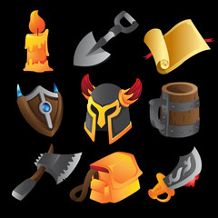 item game, application icons, vector set of game