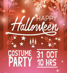 Halloween party card design ,vector illustration