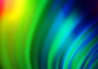 Light Multicolor, Rainbow vector pattern with curved circles. A completely new color illustration in marble style. The best blurred design for your business.