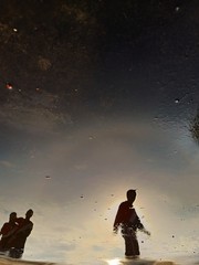 boy on beach at sunset