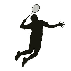 Badminton Player Silhouette