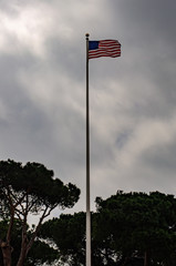 American flag in Sicily – Rome American Cemetery and Memorial in Nettuno Italy
