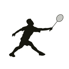 Badminton Player Silhouette