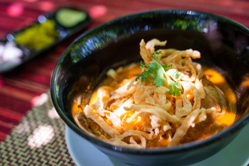Khao Soi - thai curry noodles with chicken
