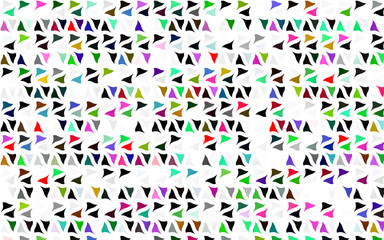 Light Multicolor, Rainbow vector background with triangles. Illustration with set of colorful triangles. Template for wallpapers.
