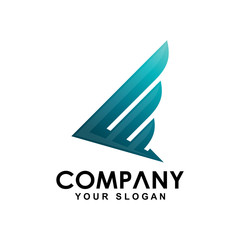 Wing logo design, Wing bird logo template, Airline Logo concept