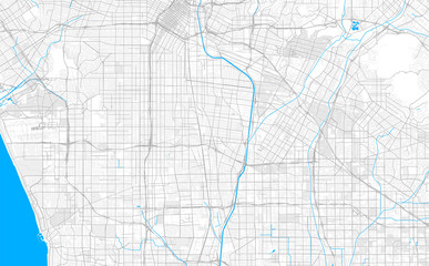 Obraz premium Rich detailed vector map of Lynwood, California, USA