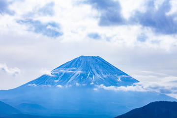 富士山、山梨県本栖湖にて