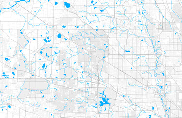 Rich detailed vector map of Palatine, Illinois, USA