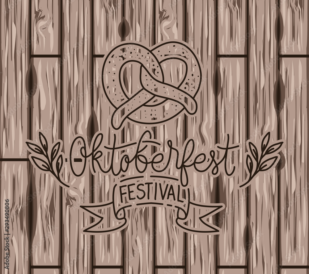 Wall mural Oktoberfest design, Beer Festival illustration