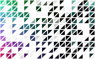 Light Multicolor, Rainbow vector seamless template with crystals, triangles. Glitter abstract illustration with triangular shapes. Pattern for design of window blinds, curtains.