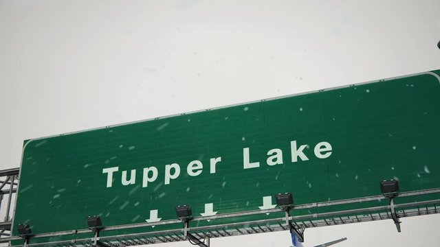 Airplane Landing Tupper Lake in Christmas