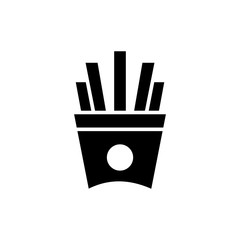 French Fries potatoes icon vector design template