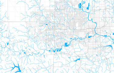Rich detailed vector map of West Des Moines, Iowa, USA